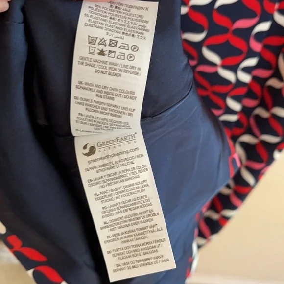 Boden Violette Dress Red Geometric Pattern Size 4 NWT - Picture 12 of 12